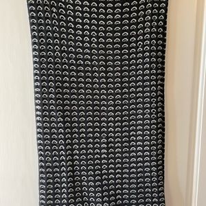 EUC Knit Infinity Scarf in Black with Gray Details